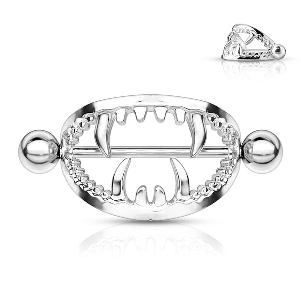 Teeth 316L Surgical Steel Nipple Clicker