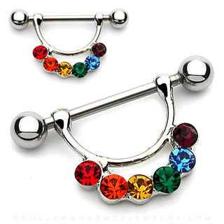 Rainbow Gem  Nipple Shield.