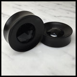 Ebony Black Gem Medium Round Plugs