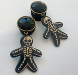 Gingerbread Skull Dangle Plugs